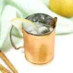 The Asian Pear Moscow Mule cocktail is tart and succulent. The ginger beer will warm you right up. Perfect for sipping all fall long, even for Thanksgiving!