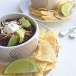 Spicy Vegetarian Black Bean Soup // Feast and West