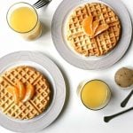Orange Waffles and Vanilla Bean Butter make for an impressive breakfast menu! (via feastandwest.com)