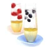 Sparkling Balsamic Mocktails with Berry Ice Cubes are an easy and fun make-ahead drink for toasting any occasion! These beauties have pink and blue ice cubes made with fresh blueberries and raspberries, which make them the perfect mocktail for a baby shower! (via feastandwest.com)