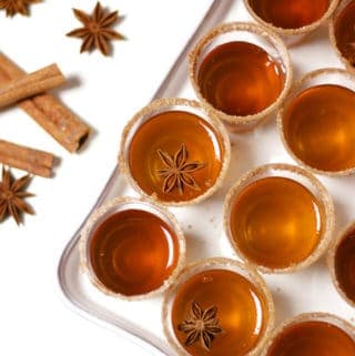 Gourmet Apple Cider Bourbon Jell-O Shots are not your average Jell-O shot, and they will be the star of your holiday party. Infuse bourbon with cinnamon and combine with Martinelli’s Apple Cider, sugar and gelatin to make this festive holiday treat that’s fun for the whole (21+!) family. (via feastandwest.com)