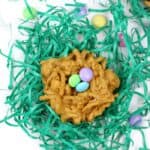 Whimsical and colorful, these Peanut Butter Butterscotch Nest Cookies are an adorable seasonal treat. Made with M&M’S® Milk Chocolate as the "eggs," serve these at any spring gathering or gift them in an Easter basket! (via feastandwest.com)