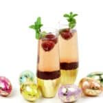 You don't have to hunt for the prettiest cocktail for Easter brunch, because I already found it. The Raspberry Mint Kir Royale is a sweet sparkler with all the fresh flavors of warmer weather. Enjoy it all spring and summer! (via feastandwest.com)