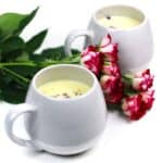 Make Valentine's Day a little sweeter with a cozy cup of Rose White Hot Chocolate. Sharing a batch of this creamy, floral nectar is just as romantic as giving (or receiving) chocolates and a dozen roses! (via feastandwest.com)