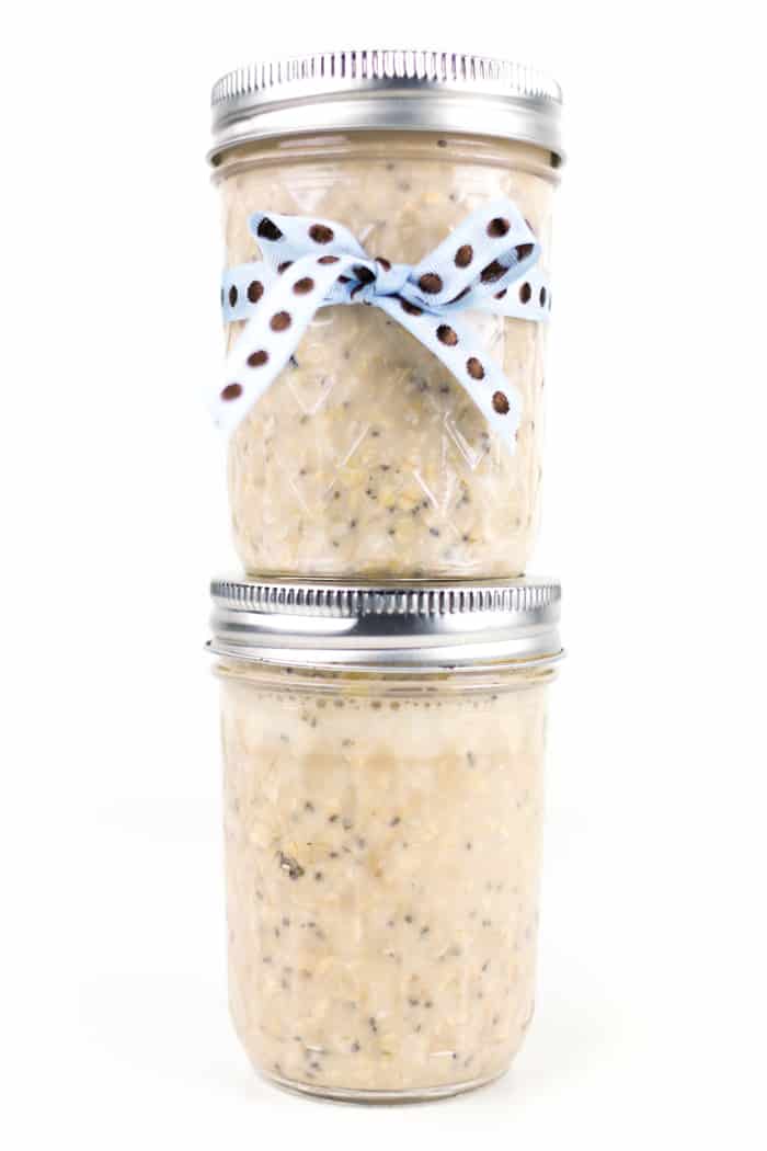 Nut Butter Jar Overnight Oats - MegUnprocessed