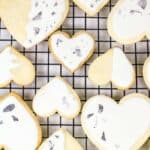 decorated sugar cookies on a wire rack