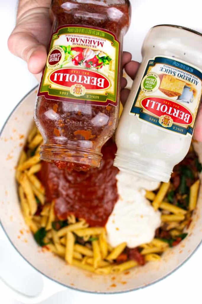 Penne Rosa with Parmesan Crusted Chicken Feast + West