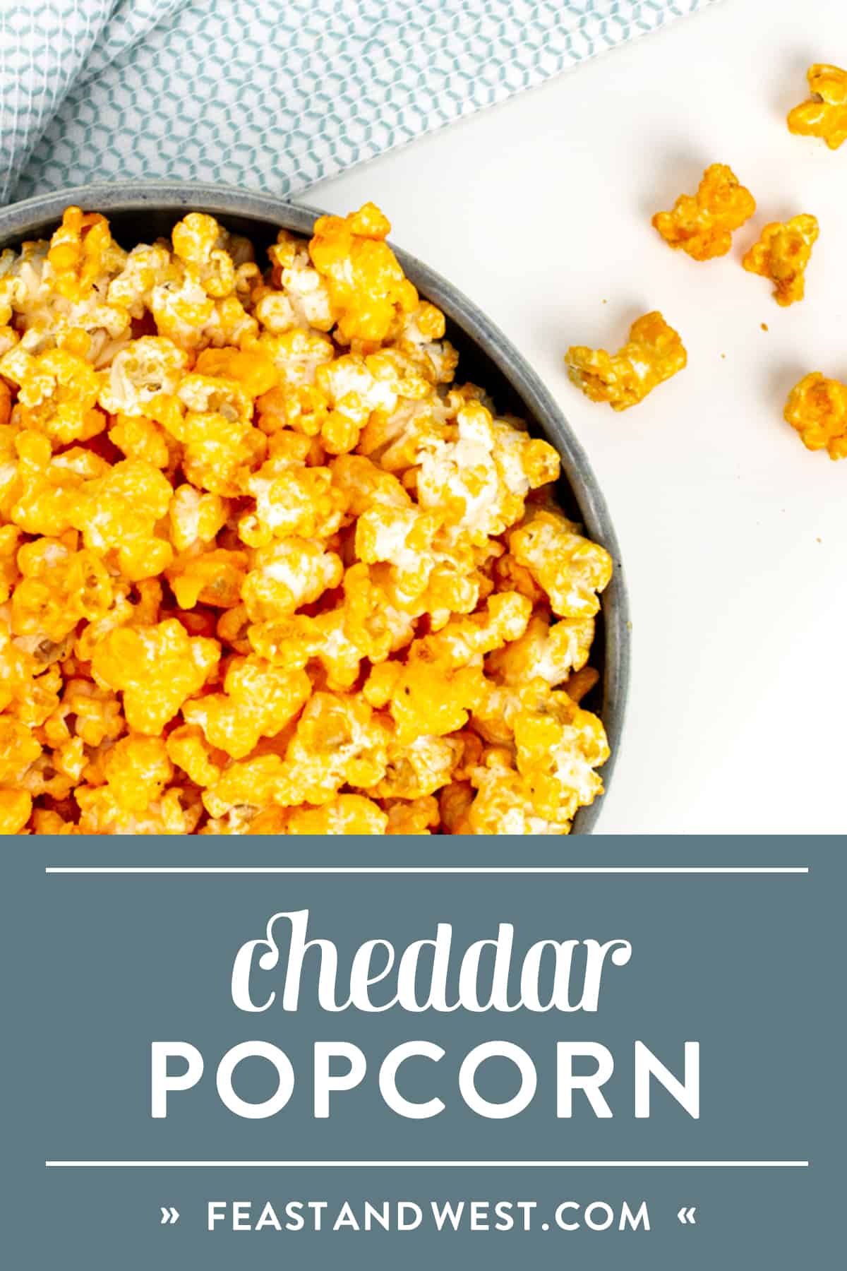 Cheddar Cheese Popcorn Feast West   Homemade Cheddar Cheese Popcorn Pin 