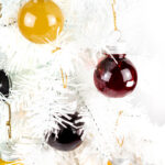 juice-filled ornaments on a christmas tree mimosa bar