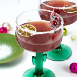 christmas margaritas on a white countertop