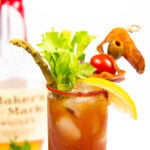 asparagus and bacon in a bloody derby cocktail