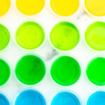 colorful jello shots on marble