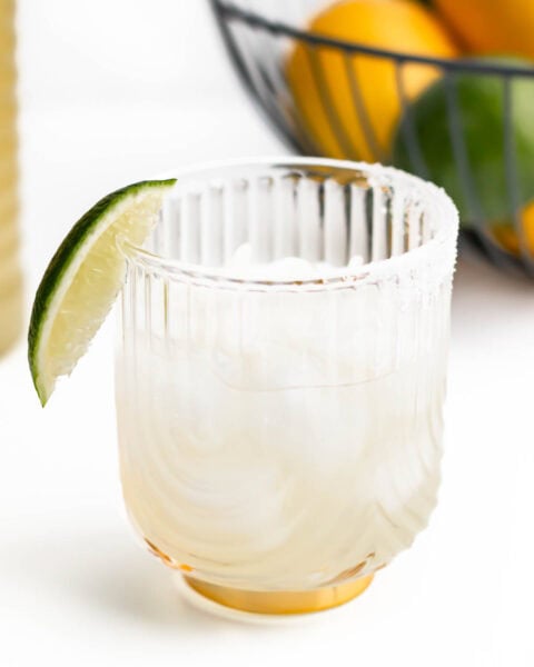 a margarita made with homemade sour mix
