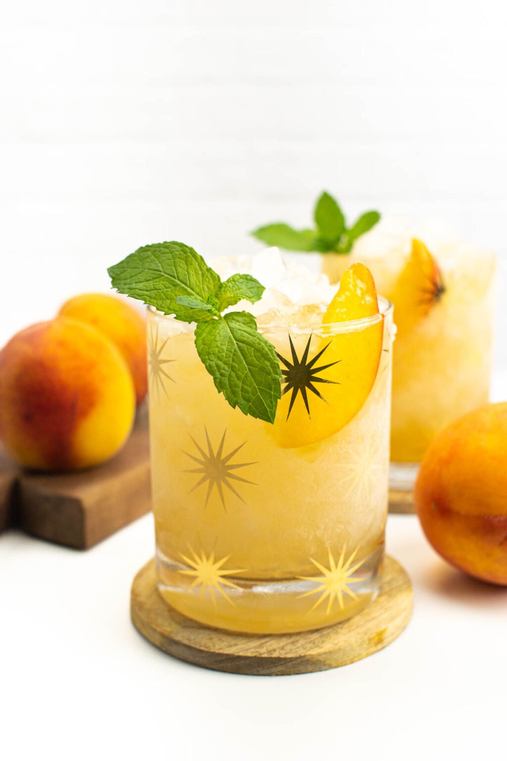 Peach Whiskey Smash Cocktail (Perfect for Summer!) Feast + West