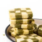 A plate of matcha cookies.