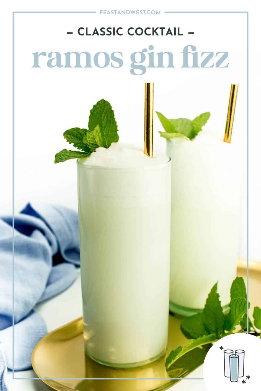 Classic Ramos Gin Fizz Cocktail (Worth the effort!) Feast + West