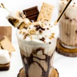 S'mores fixings on a blended coffee drink.