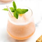A glass of pink Frosé.