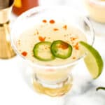 Spicy margarita with jalapenos.