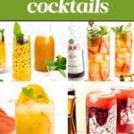 A collage of different drinks.