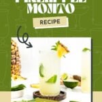 A glass of pineapple mojito garnished with mint and a pineapple slice, surrounded by lime wedges, fresh mint, and a pineapple in the background.